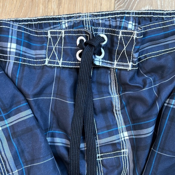 OP Plaid Board Shorts Swim Trunks Swimsuit Plaid - Picture 4 of 8